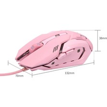 Homyl Renkli LED Optik USB Kablolu Gaming Mouse Oyun Fareleri Dizüstü Pc Gamer Için (Yurt Dışından)