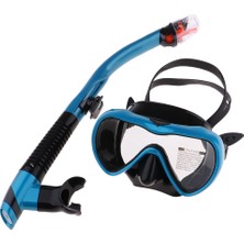 F Fityle Anti Sis Dalış Maskesi Şnorkel Seti Yüzme Gözlük Scuba Şnorkel Mavi (Yurt Dışından)