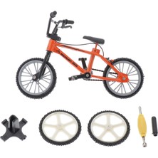 Elaccent F Fityle Mini Parmak Bisiklet Bmx Çocuk Oyuncak Masa Dekor Parmak Kurulu Oyuncak Turuncu + Sarı (Yurt Dışından)