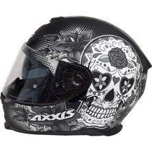 Axxis Eagle Sv Mexican Skull A21 Mat Siyah Gri