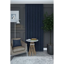 Evdepo Home Parlament Düz Renk Pileli Petek Dokulu Fon Perde, 1/2 Seyrek  Pile, Tek Kanat 50 x 240 cm