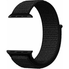 Gate Desenli Apple Watch 1 2 3 Için Siyah 44 mm Nike Loop Model Kayış Cırtlı