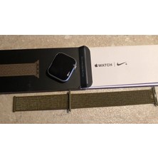 Gate Desenli Apple Watch 1 2 3 Için 42MM Nike Loop Model Kayış Cırtlı Olive Flak Efsane Renk