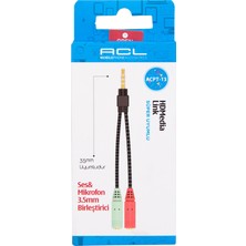 Acl Ses-Mikrofon 3.5 mm Jack Birleştirici Aparatı ACPT13