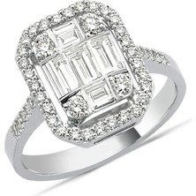 Engingold 1.43CT Pırlanta Baget Yüzük