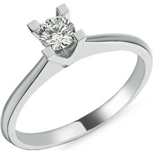 Engingold 0,56CT Pırlanta Tektaş Yüzük - 18K