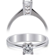 Engingold 0,50CT Pırlanta Tektaş Yüzük - 18K