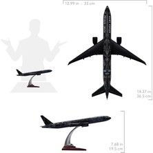 Zekupp 1:200 Boeing 777 - 300 Model Uçak, Siyah Renkli Uçak Maketi, Uçmayı Sevenler Için Dekoratif Ürün, Koleksiyonerler Için Lisanslı Uçak