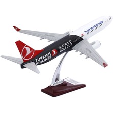 Zekupp 1:100 Boeing 737-800 Thy Lisanslı Model Uçak, World Golf Cup Uçak Maketi, Uçmayı Sevenler Için Dekoratif Ürün, Koleksiyonerler Için Uçak