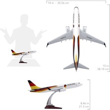 Zekupp 1:100 Boeing 737-800 Almanya Tasarımlı Uçak Maketi, 1/100 Ölçek Model Uçak, Havacılık Meraklıları Için Hediye, Koleksiyoner Hediyesi