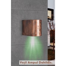 Full Reyon Tek Yönlü Dekoratif Iç Dış Mekan Aplik Eskitme Yeşil Işık