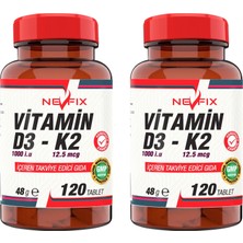 Bluewell Nevfix Vitamin D3-K2 120 Tablet 2 Kutu