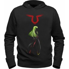 Alfa Tshirt Code Geass Digital Baskı Siyah Sweatshirt
