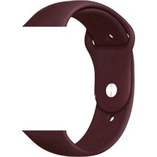 Nezih Case Apple Watch Seri 7 41MM Uyumlu Klasik Silikon Kordon Mürdüm