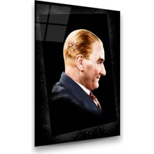 Glass Art Concept Atatürk Dikey Cam Tablo