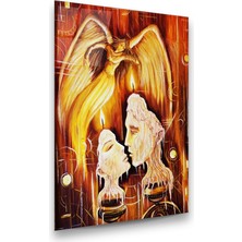 Glass Art Concept Melek Manipülasyon Dikey Cam Tablo