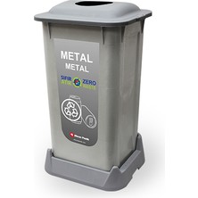 Afacan Plastik Aform Orj. Metal Atık 70 Lt Gri Atık Kovası