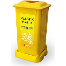 Afacan Plastik Aform Orj. Plastik Atık 70 Lt Sarı Atık Kovası