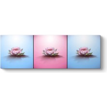 Tabloshop Lotus Çiçeği Kolaj Panorama Tablo
