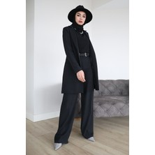 Foremia Retro Palazzo Pantolon-Siyah