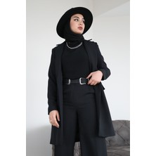 Foremia Retro Palazzo Pantolon-Siyah