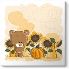 Tabloshop Ayçiçeği ve Ayıcık Tablosu