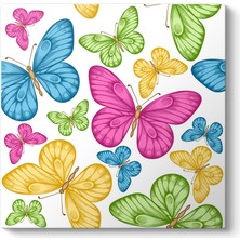 Tabloshop Renkli Kelebekler Çocuk Tablosu