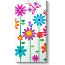 Tabloshop Renkli Sevimli Çiçekler Tablosu
