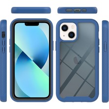 Eabhulie iPhone 13 Için Çift Katmanlı Şeffaf Bumper Shockproof Tam Koruma Kılıf Kapaklı (Yurt Dışından)