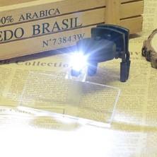 Okgoods Kafa Bandı Aydınlatmalı Büyüteç Gözlük Klipsi Büyüteç 1.5x, 2.5x, 3.5x LED Işıklı Arkadan Aydınlatmalı Gözlük Büyüteç (Yurt Dışından)