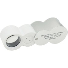 Okgoods Taşınabilir 40X Işıklı Büyüteç Katlanır LED Büyüteç Lambası Alüminyum Büyüteç LED Işıklı Cep Takı Büyüteç Lupa (Yurt Dışından)