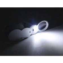 Okgoods Taşınabilir 40X Işıklı Büyüteç Katlanır LED Büyüteç Lambası Alüminyum Büyüteç LED Işıklı Cep Takı Büyüteç Lupa (Yurt Dışından)