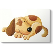 Tabloshop Kahverengi Sevimli Köpek Tablosu