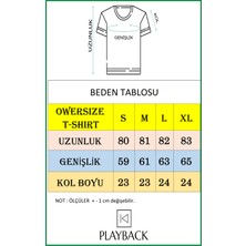 Playbackmoda Owersize Tasarım  I Buıld Mıne Yazı Desen Baskılı Tişört