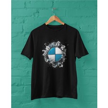 Playbackmoda Owersize Bmw Logo Baskılı Tişört