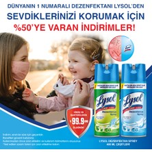 Lysol Dezenfektan Sprey Temizliğin Esintisi 3'lü, Yüzeyler için, 3x400 ml