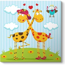 Tabloshop Sevgili Zürafalar Tablosu