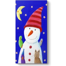 Tabloshop Şapkalı Kardan Adam Tablosu