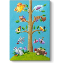 Tabloshop Ağaç ve Hayvanlar Tablosu
