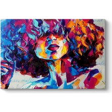 Tabloshop Dekoratif Rengarenk Kadın Tablosu