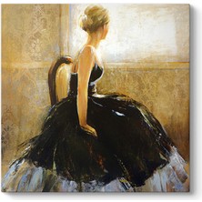 Tabloshop Siyah Elbiseli Balerin Tablosu