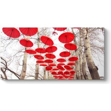Tabloshop Kırmızı Şemsiyeler Tablosu