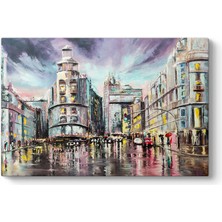 Tabloshop Renkli Şehir Meydanı Tablosu