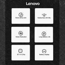 Lenovo Lp7 Bluetooth 5.0 Tws Kulakiçi Gerçek Kablosuz Kulaklıklar Anc Gürültü Azaltma (Yurt Dışından)