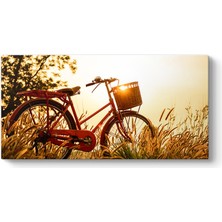 Tabloshop Gün Batımında Bisiklet Kanvas Tablo
