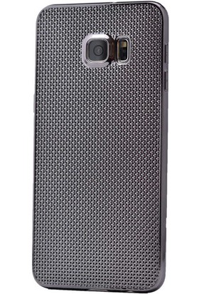 Cupcase Samsung Galaxy Note 5 Kılıf Hasırlı Silikon Siyah + Tam Ekran Nano Ekrankoruma