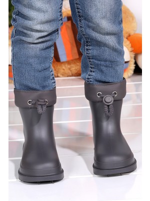 Igor W10257 Bimbi Euri Kız/erkek Çocuk Su Geçirmez Yağmur Kar Çizmesi Gri