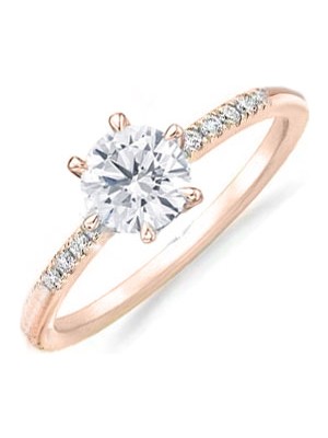 Engingold Pırlanta Altılı Pençe Tırnak Tektaş Yüzük