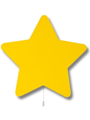instababyrooms Sarı Yıldız Ahşap Aydınlatma