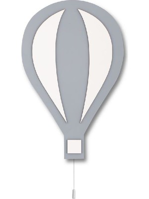 instababyrooms Gri Balon Ahşap Aydınlatma